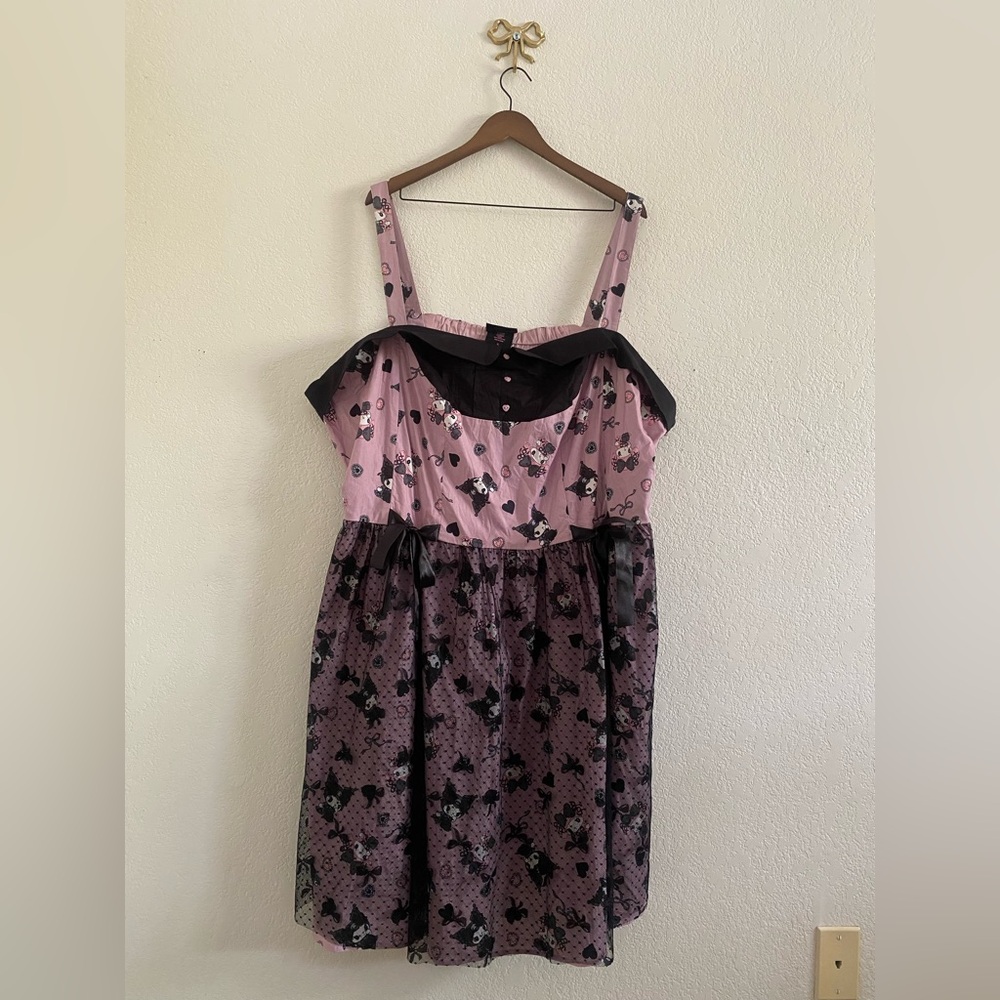 Sanrio My Melody & Kuromi Lolita Mesh Lace-Up Dress Plus Size 5 Hot Topic